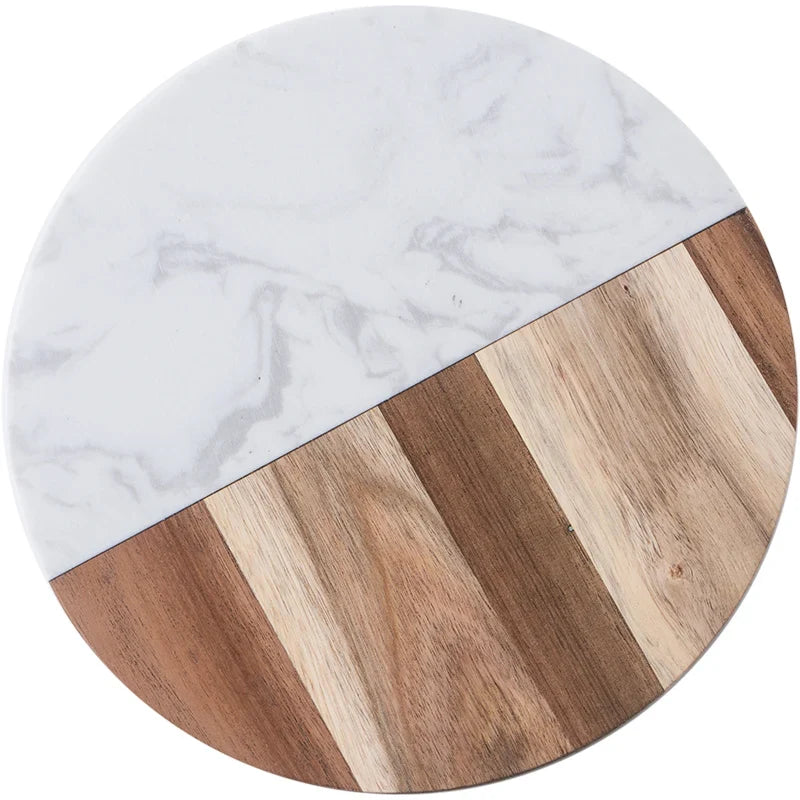 Marble and Acacia Cheese Board Set for Entertaining