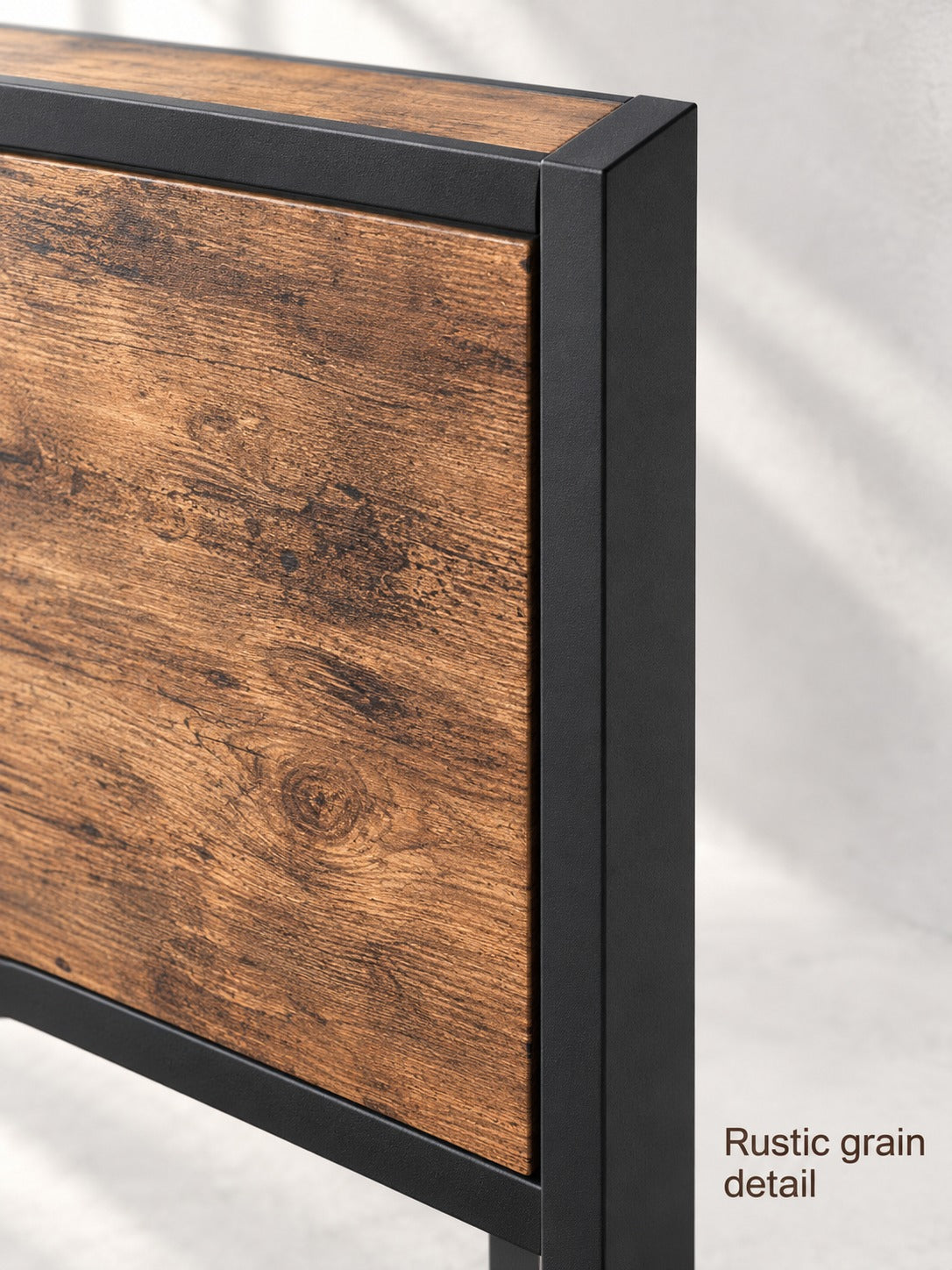 Storage Bed Frame with Charging Station & LED Light