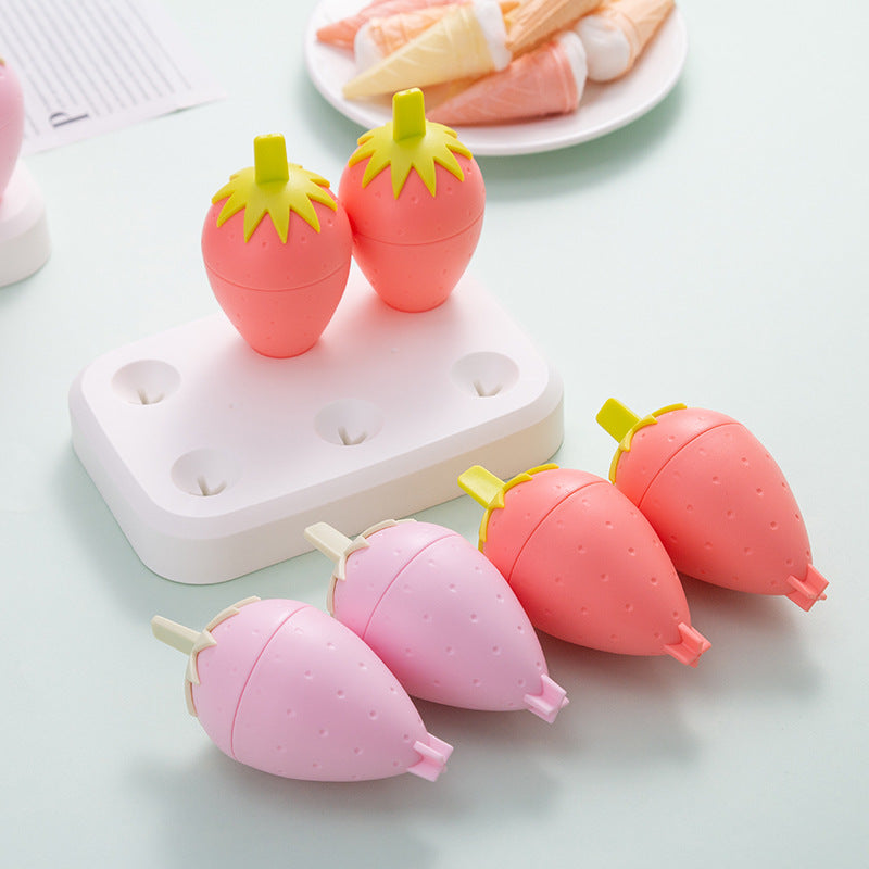 Strawberry Ice Pop Molds for Homemade Summer Treats