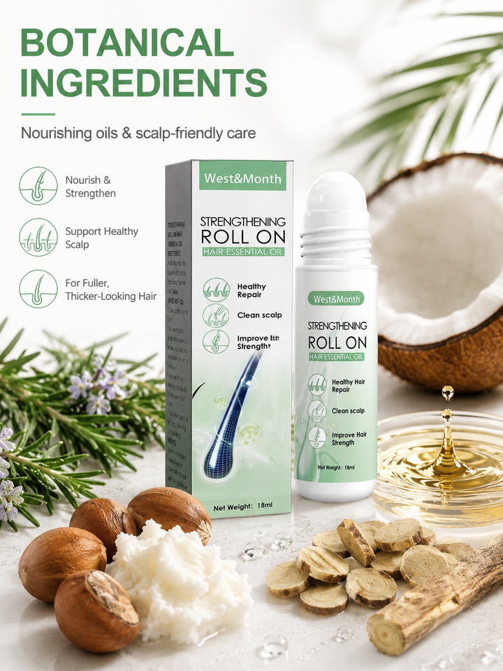Strengthening Roll-On Hair Oil — Thicker, Fuller Hair in 4 Weeks