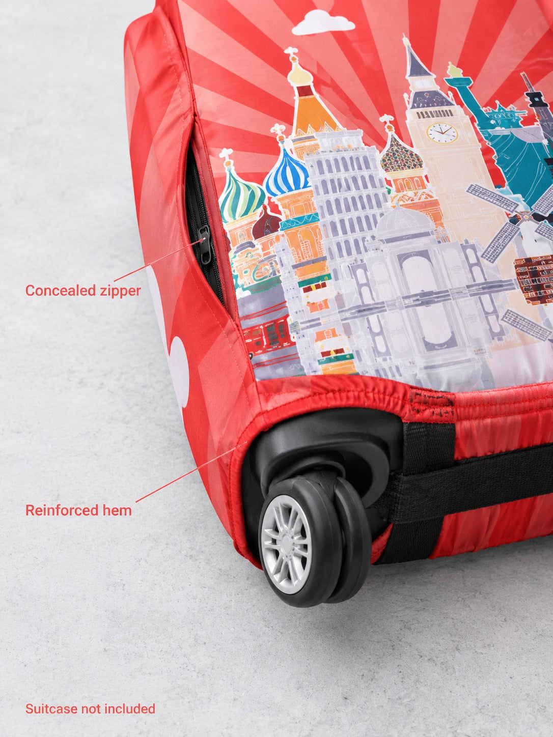 Stretch Printed Suitcase Cover for Easy Bag Spotting