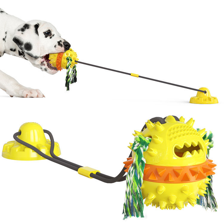 Suction Cup Dog Toy for Anchored Indoor Tug Playtime