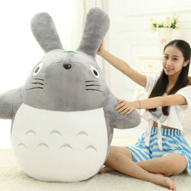 Large Totoro-Inspired Plush Toy for Cozy Room Decor