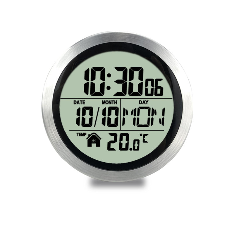 Digital Bathroom Wall Clock With No-Drill Mounting