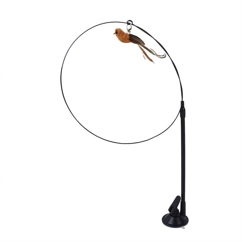 Suction Cup Cat Toy With Interchangeable Attachments