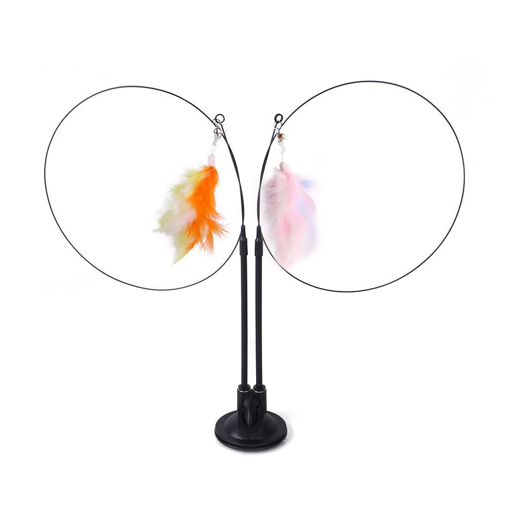 Suction Cup Cat Toy With Interchangeable Attachments