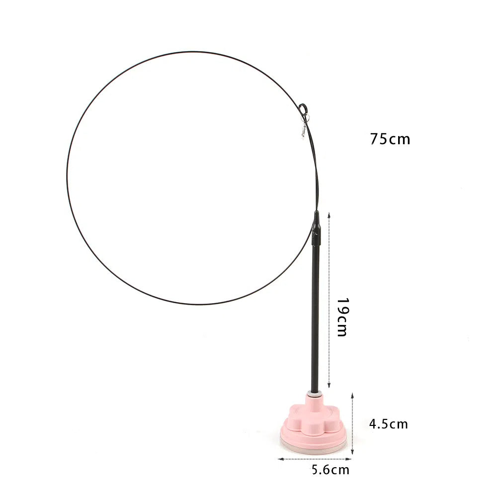 Suction Cup Cat Toy With Interchangeable Attachments