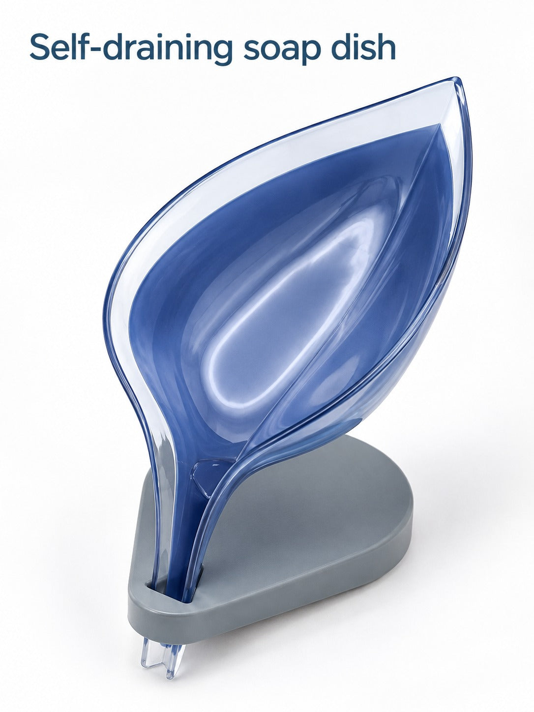 Suction Cup Soap Dish with Drainage for Sink Edges