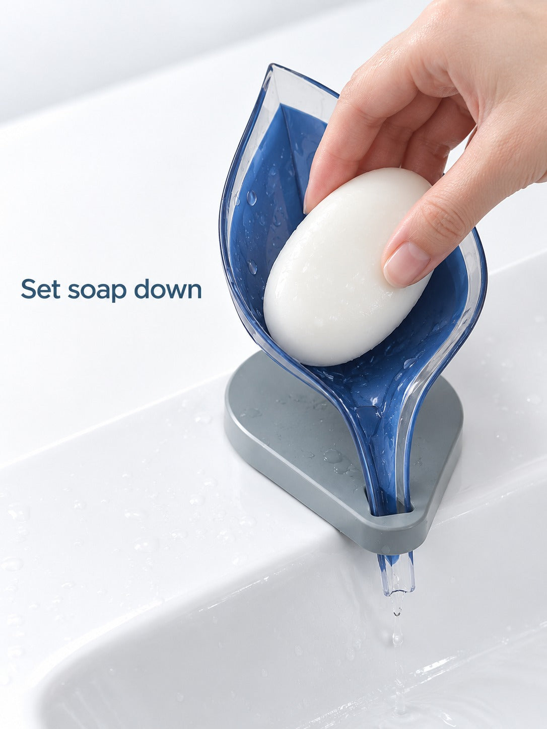 Suction Cup Soap Dish with Drainage for Sink Edges