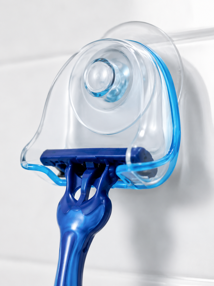Suction Cup Razor Holder — No-Drill Shower Storage