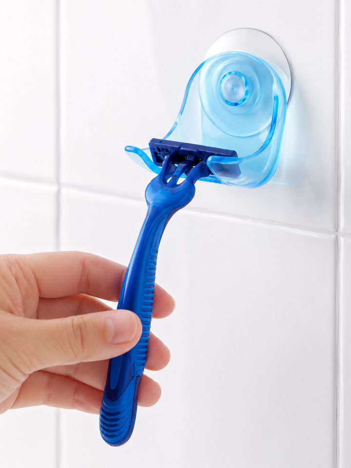 Suction Cup Razor Holder — No-Drill Shower Storage