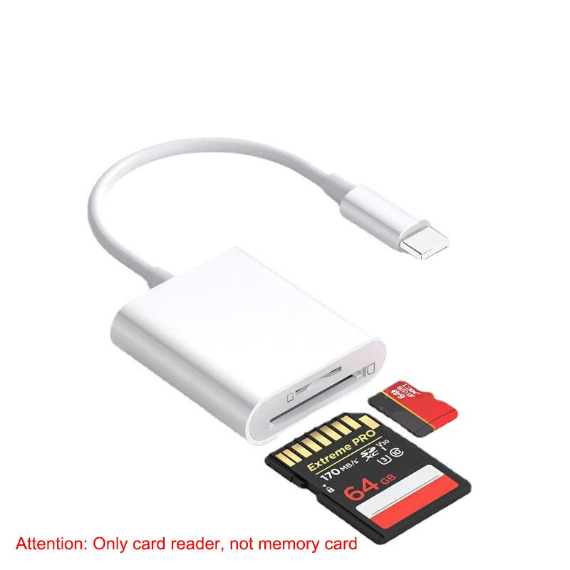SD and microSD Card Reader for iPhone, No App Needed