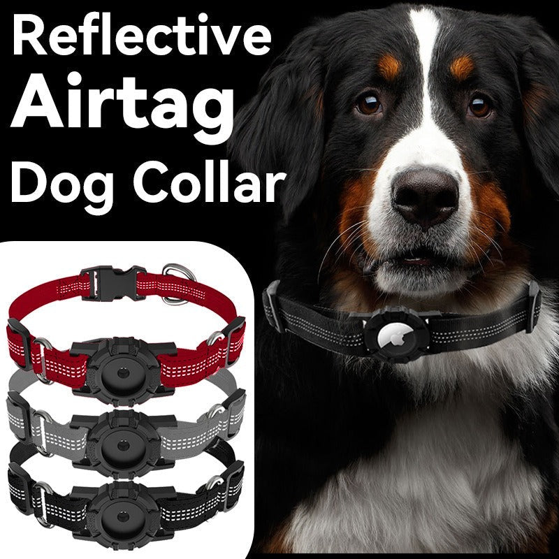 AirTag Dog Collar With Reflective Water-Compatible Fit