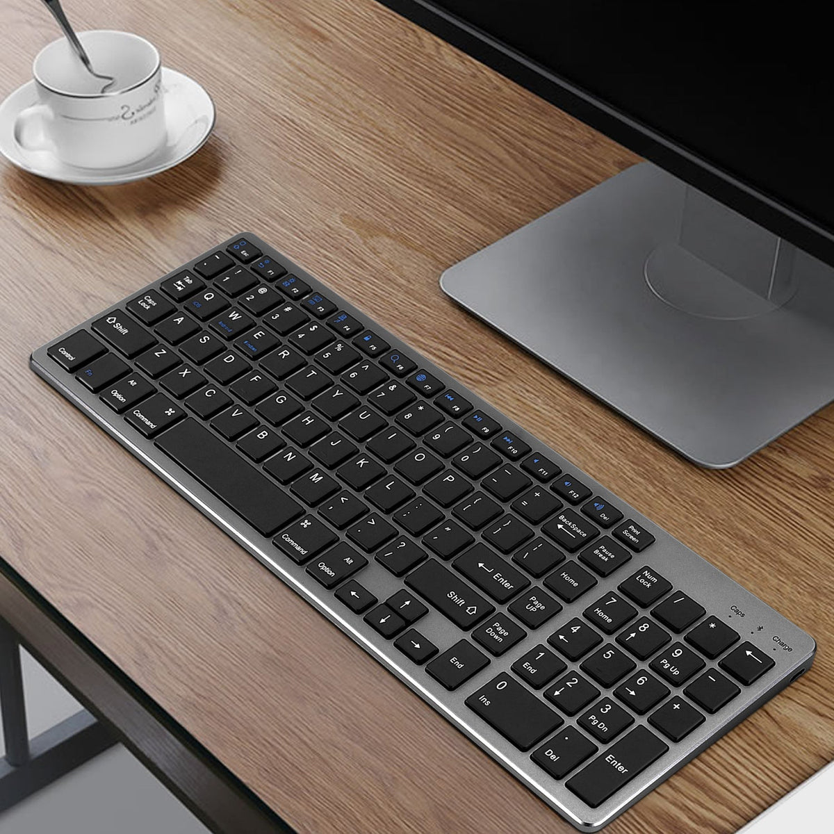 Full-Size Bluetooth Keyboard for iPad, Phone & Computer