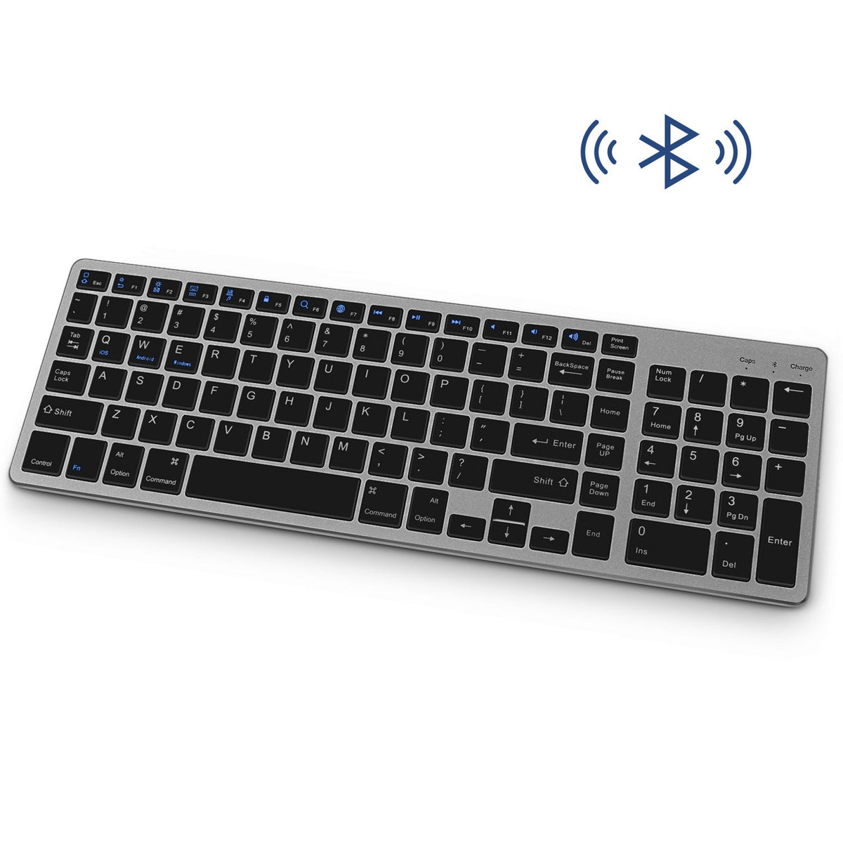 Full-Size Bluetooth Keyboard for iPad, Phone & Computer