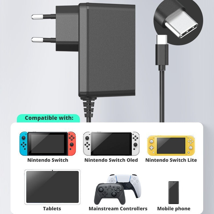 Nintendo Switch Charger 15V Fast Charging USB-C Adapter