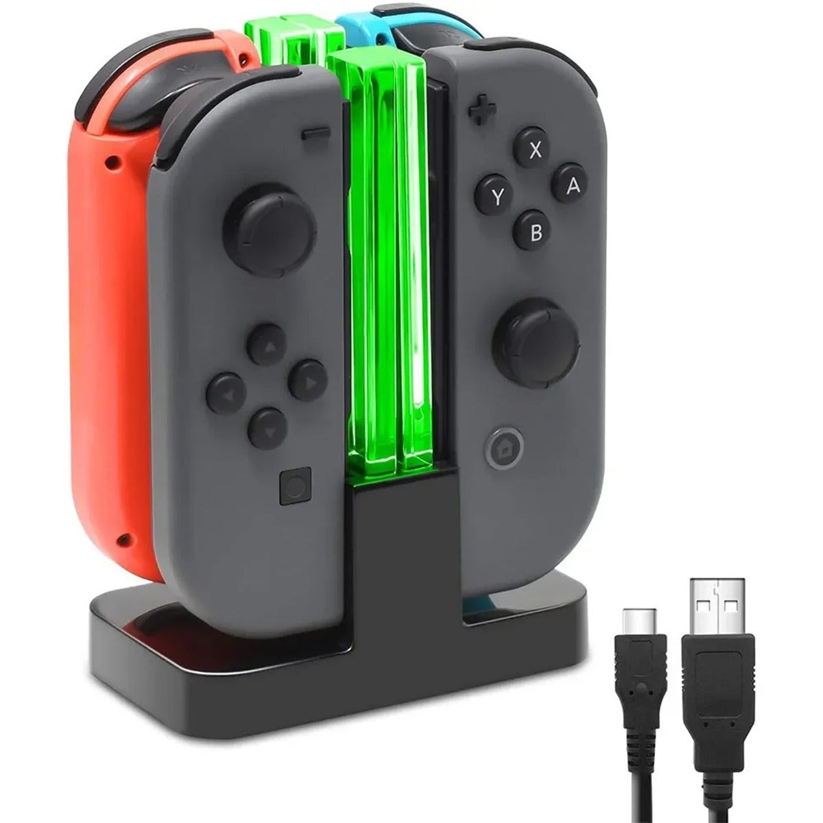 Joy-Con Charging Dock: Quad Charger with Light Columns