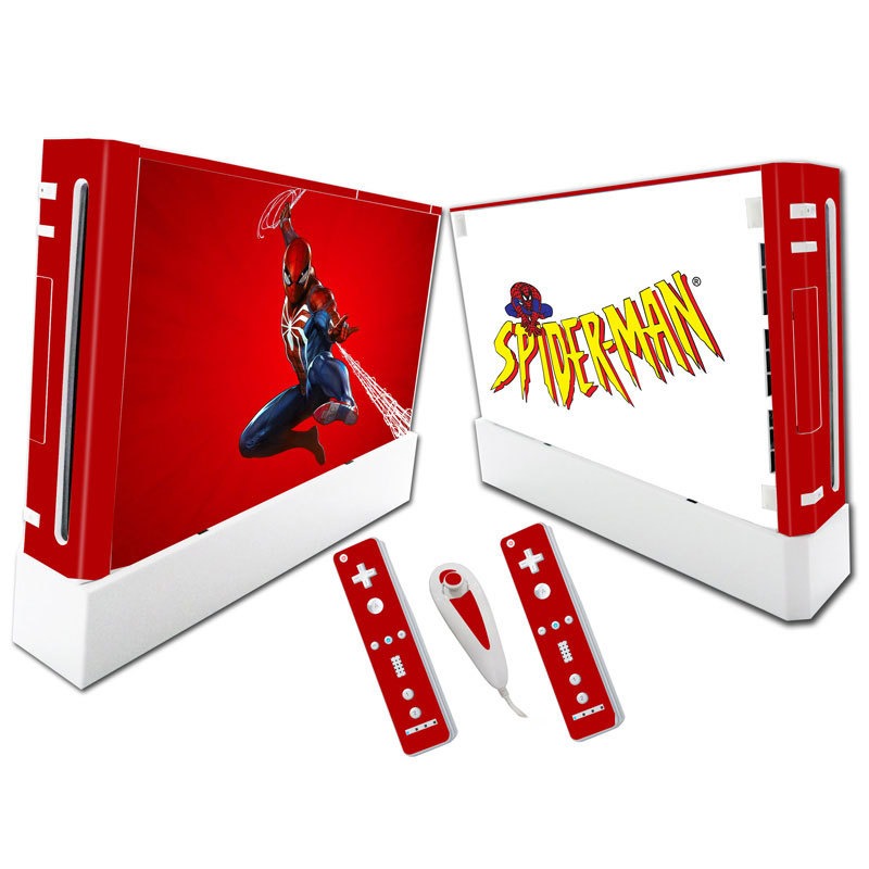 Wii Console Skin Stickers, Spider-Man & More Designs