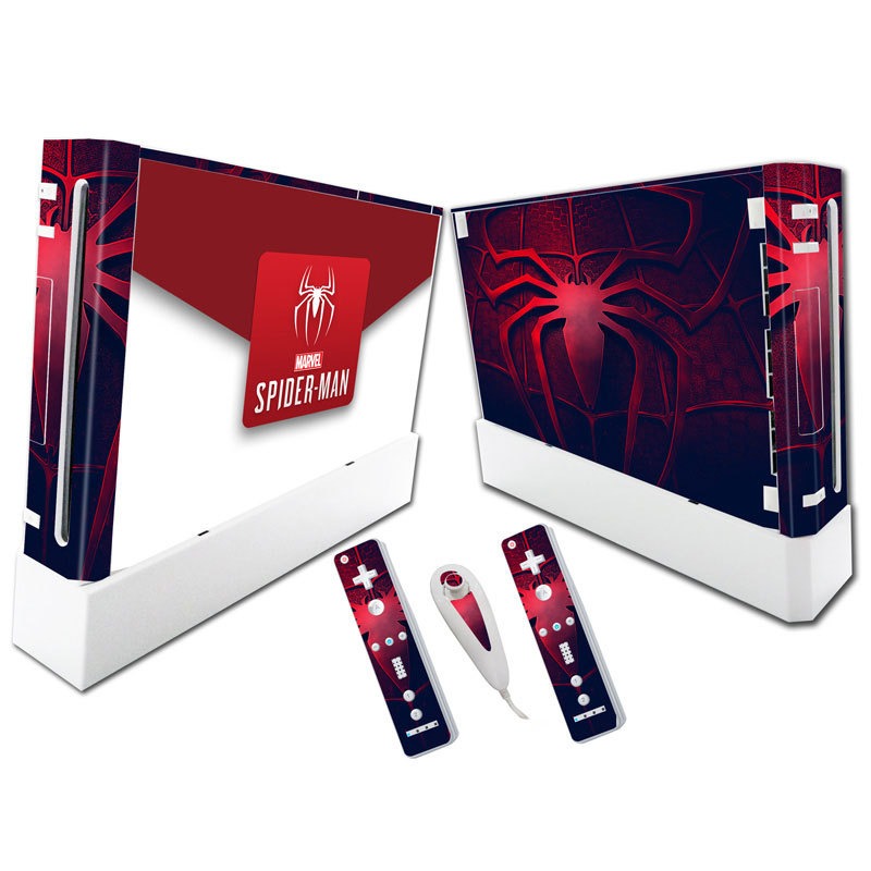 Wii Console Skin Stickers, Spider-Man & More Designs