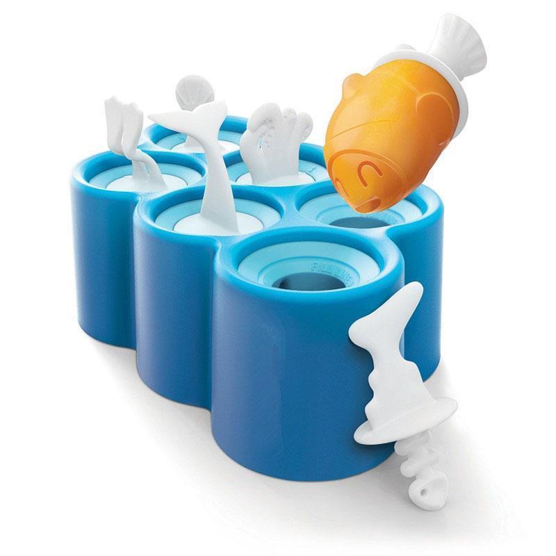 Fish Ice Pop Molds, 6-Cavity Silicone Popsicle Maker