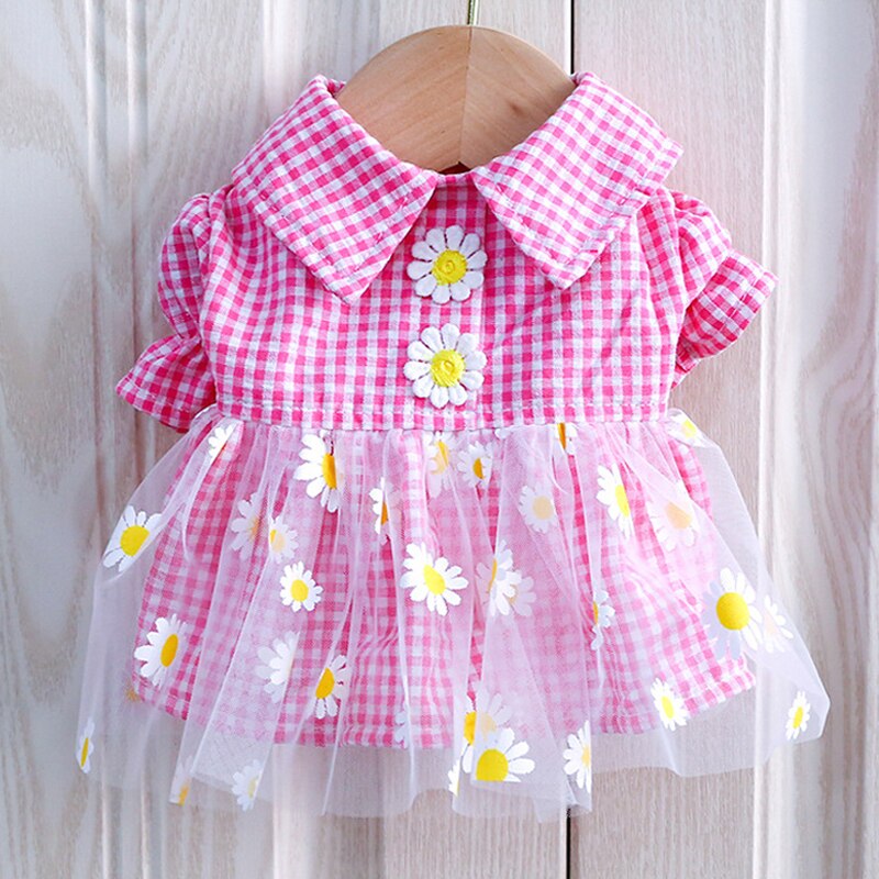 Summer Dog Dress with Breezy Daisy Tulle Skirt Outfit