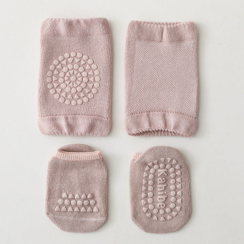 Baby Knee Pad Socks With Non-Slip Grip for Crawling