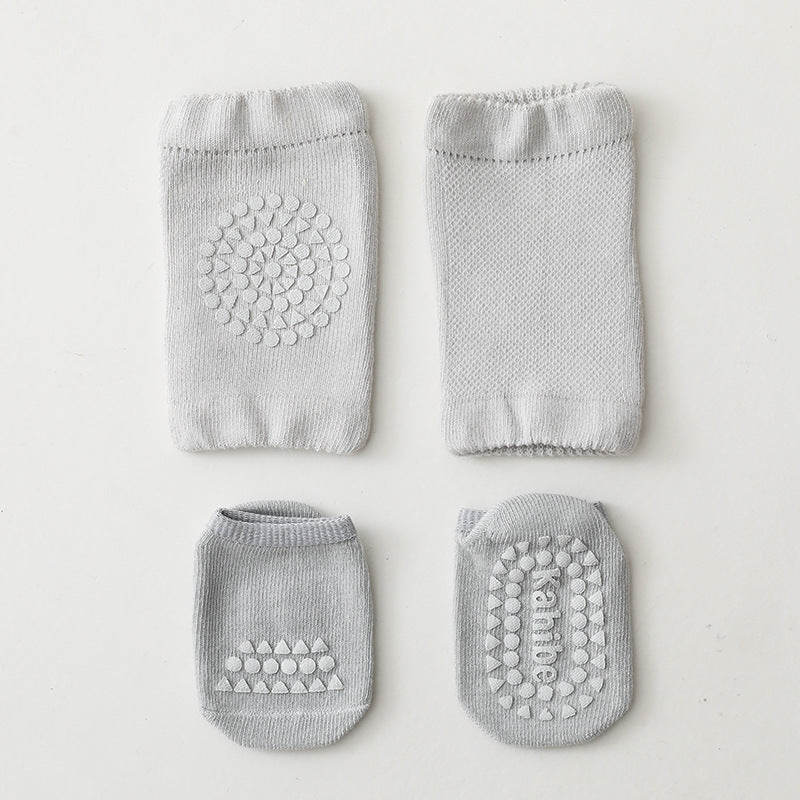 Baby Knee Pad Socks With Non-Slip Grip for Crawling