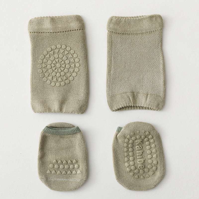 Baby Knee Pad Socks With Non-Slip Grip for Crawling