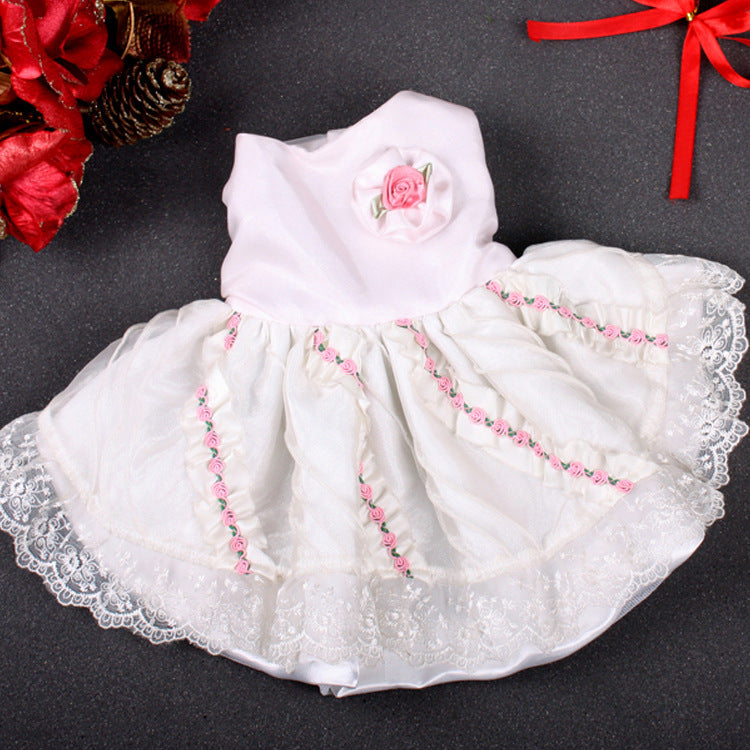 Small Dog Princess Dress for Weddings & Special Photos