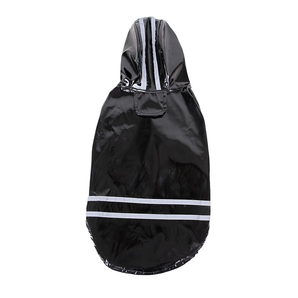 Dog Rain Coat With Reflective Stripes for Wet Walks