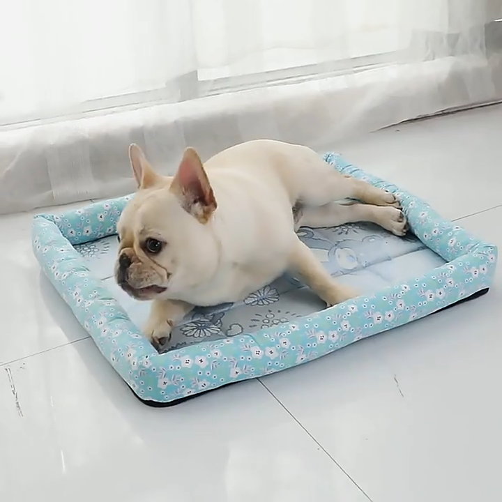 Pet Cooling Bed for Cushioned Summer Comfort at Home
