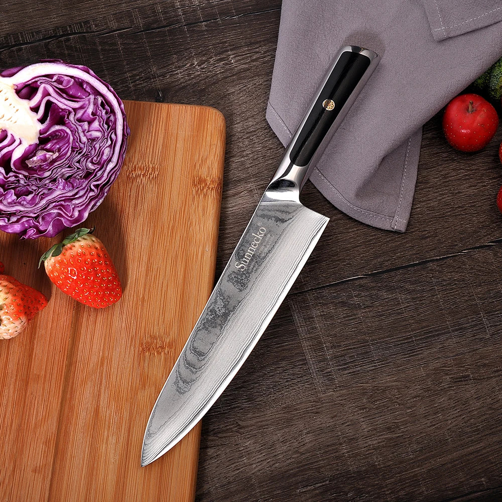 4-Piece Damascus Steel Kitchen Knife Set, VG10 Core