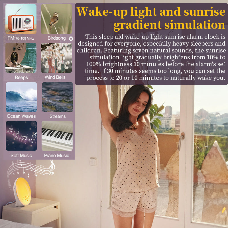Sunrise Alarm Clock for Gentle Natural Wake-Up Light