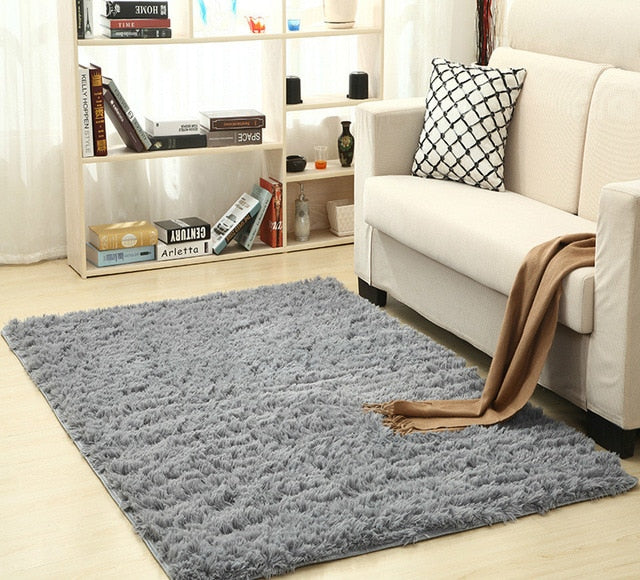 Silky Shag Area Rug for Cozy Modern Bedroom Decor