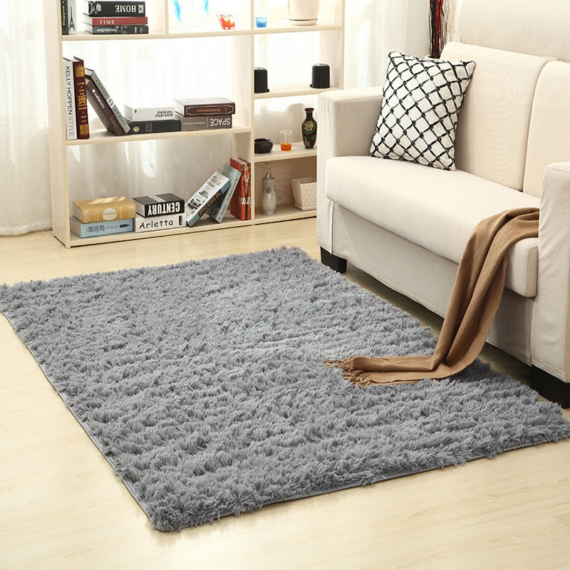 Silky Shag Area Rug for Cozy Modern Bedroom Decor