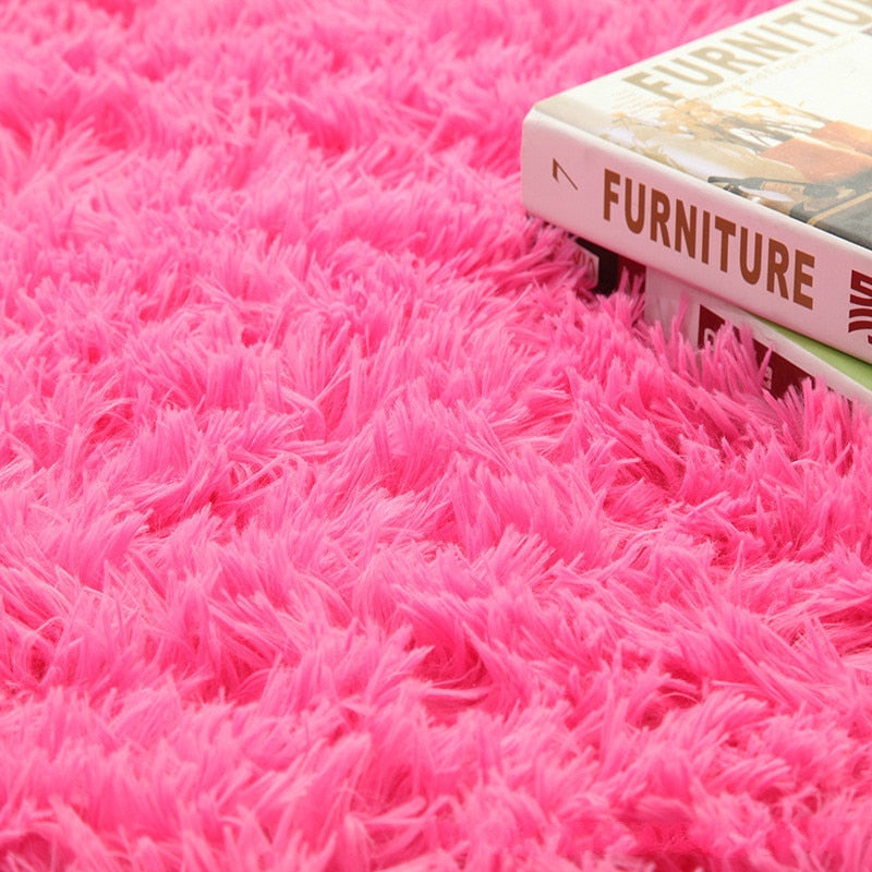 Silky Shag Area Rug for Cozy Modern Bedroom Decor