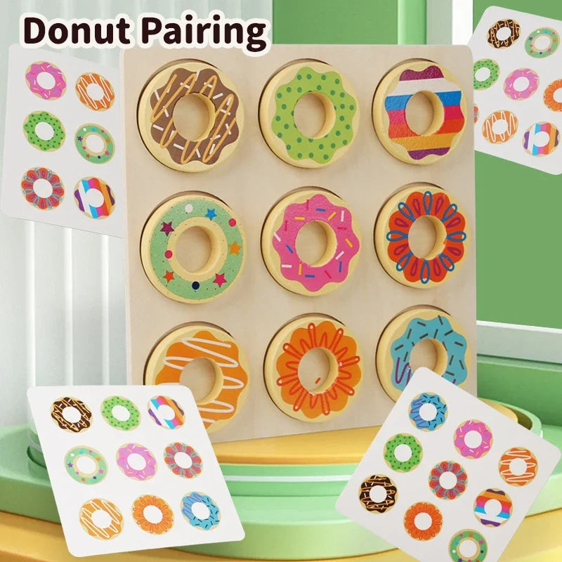 Wooden Matching Toy for Fine Motor Skills and Play
