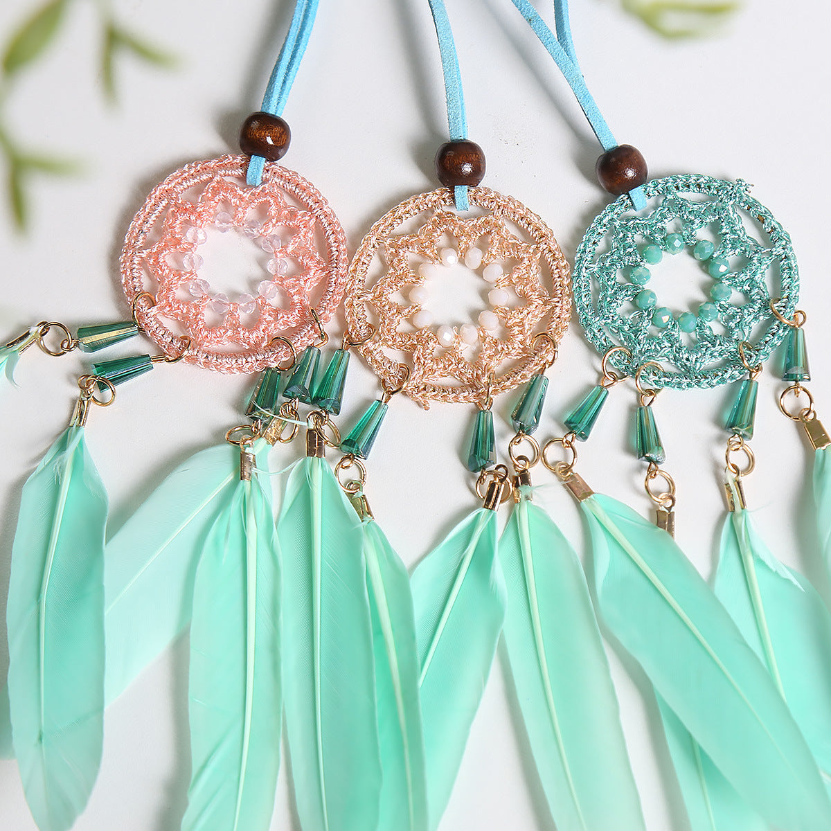 Dream Catcher Car Pendant – Colorful Boho Interior Charm