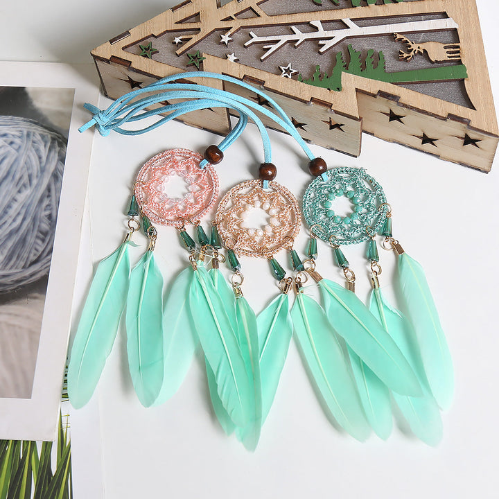 Dream Catcher Car Pendant – Colorful Boho Interior Charm