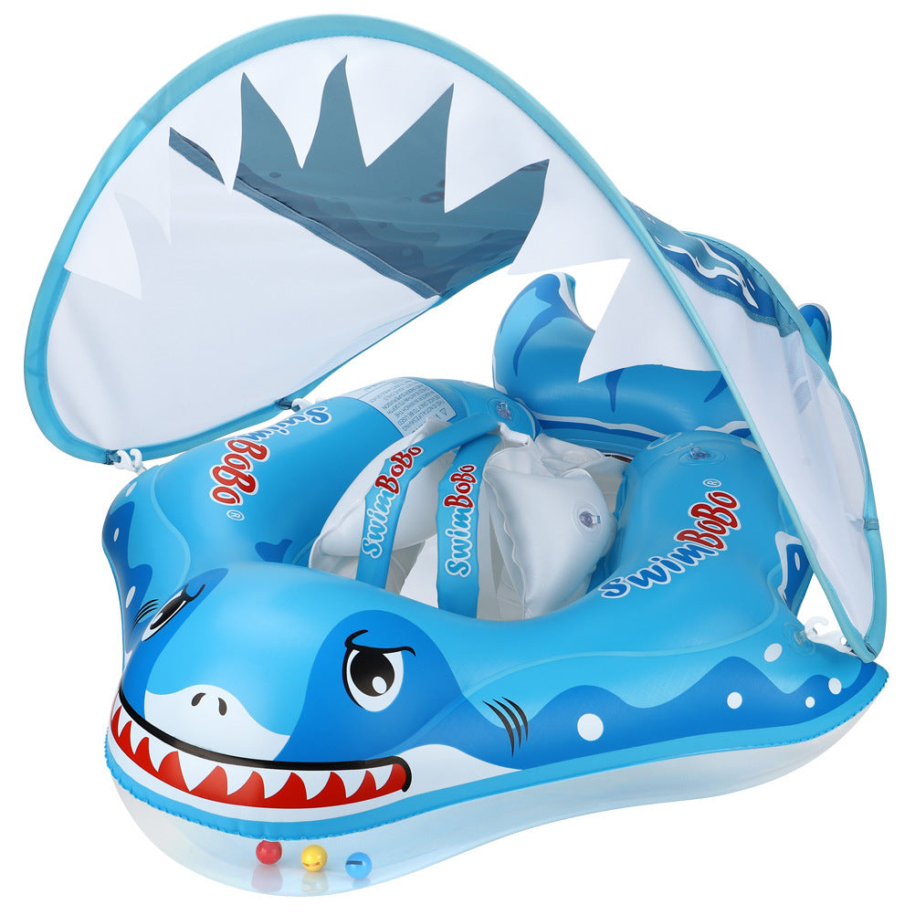 Baby Swimming Float with Removable SPF 50+ Sun Canopy