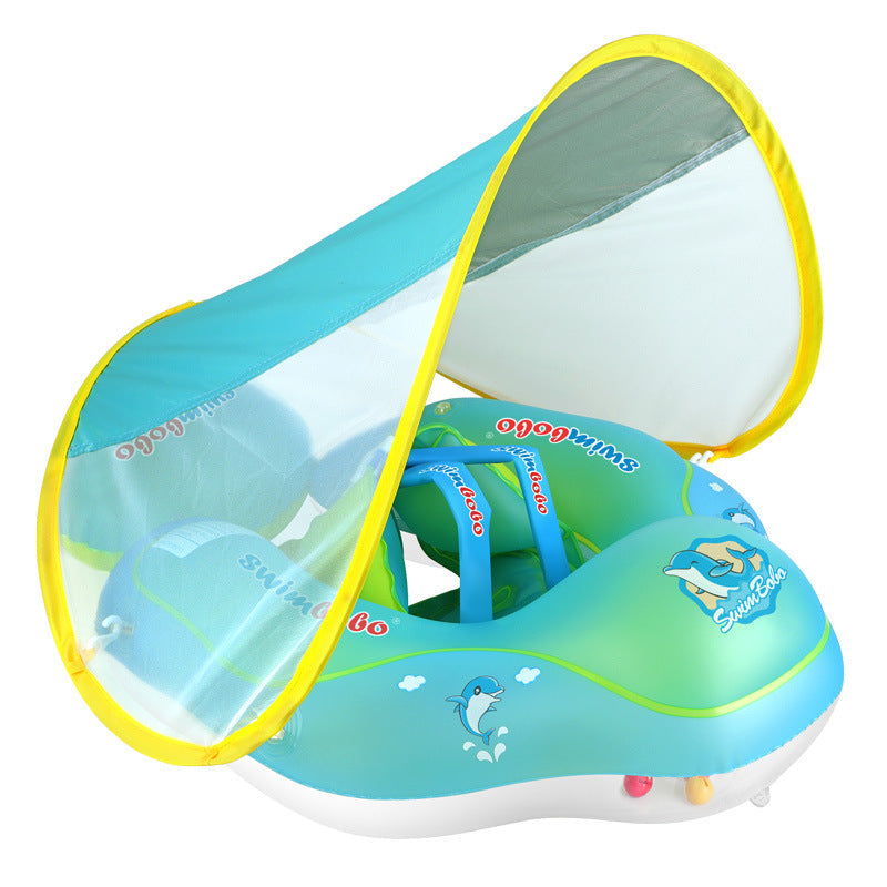 Baby Swimming Float with UPF 50+ Removable Sun Canopy