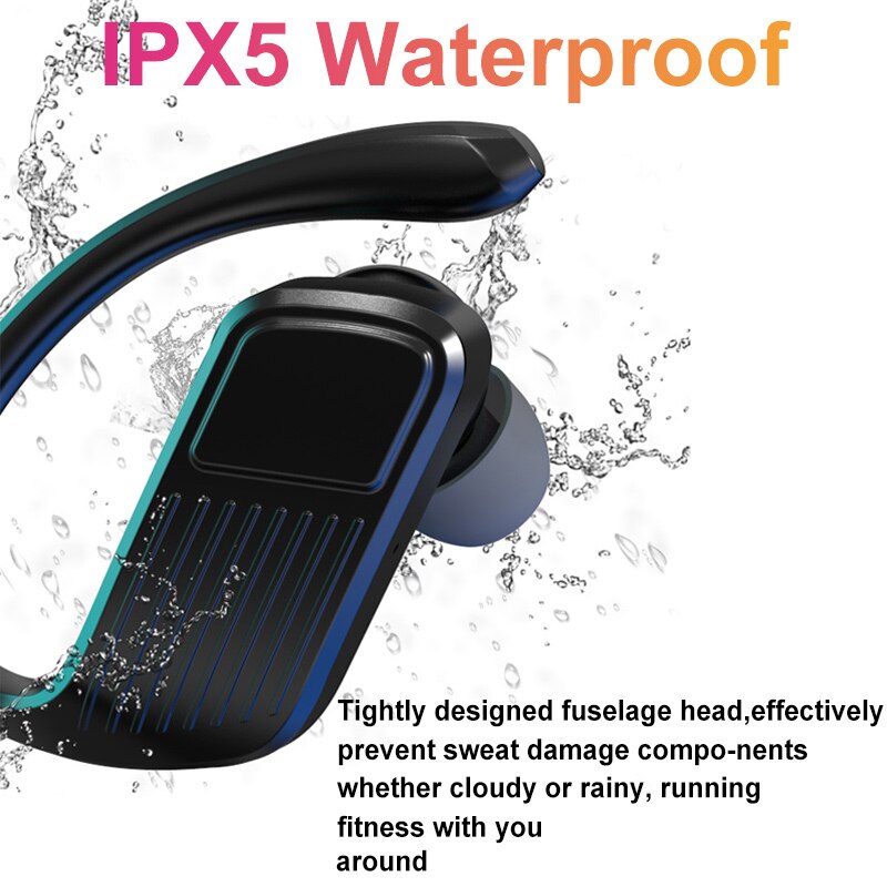 Sport Wireless Earbuds with LED Battery Display, IPX5