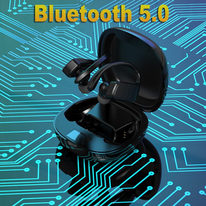 Sport Wireless Earbuds with LED Battery Display, IPX5