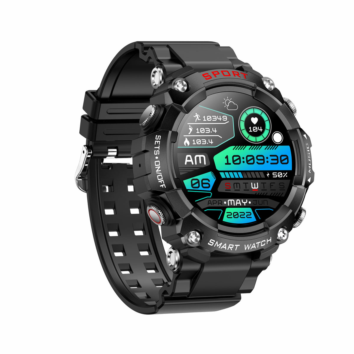 Smartwatch with Detachable TWS Earbuds for Workouts
