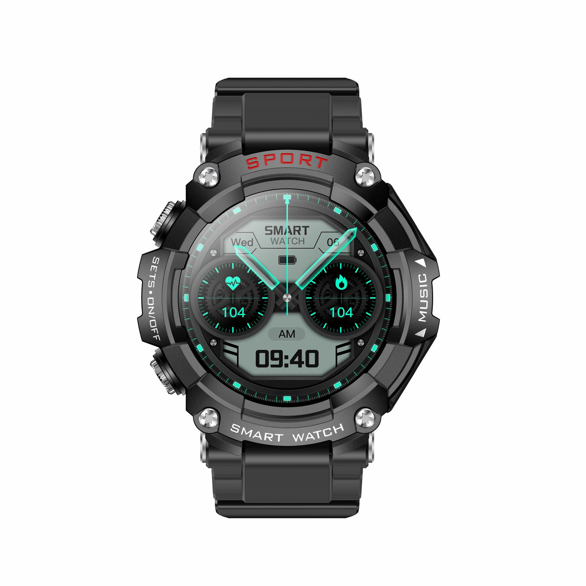 Smartwatch with Detachable TWS Earbuds for Workouts