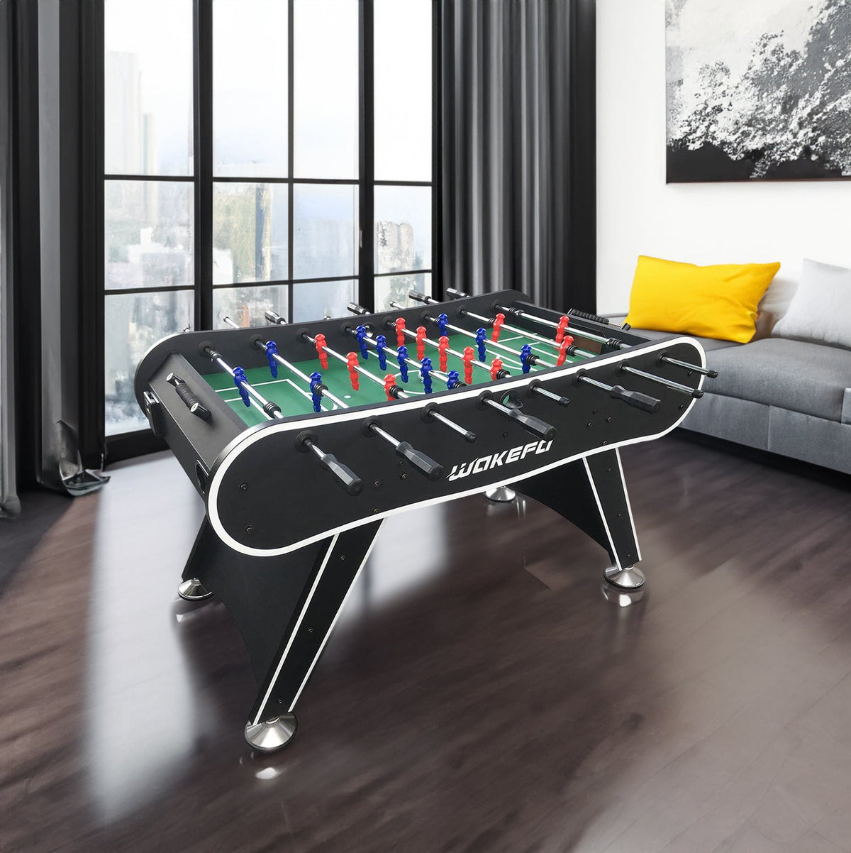 Full-Size Table Soccer Table with Score Counter & Cup Holders