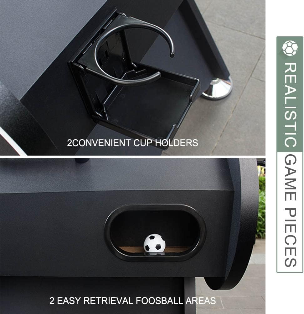 Full-Size Table Soccer Table with Score Counter & Cup Holders