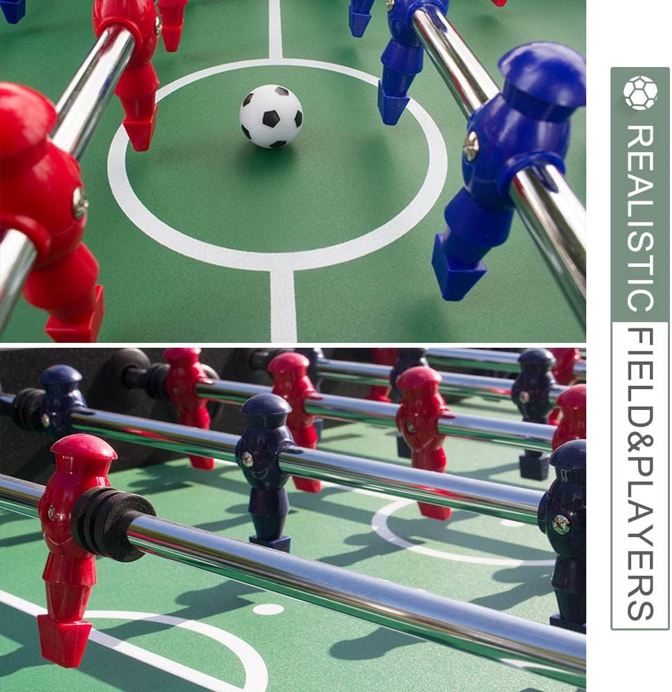 Full-Size Table Soccer Table with Score Counter & Cup Holders