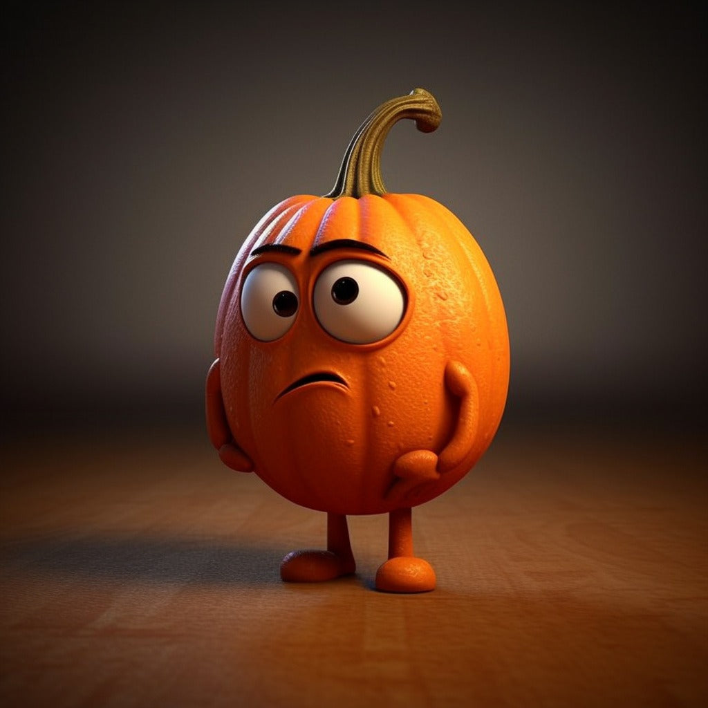 Tabletop Pumpkin Figurine for Playful Halloween Decor