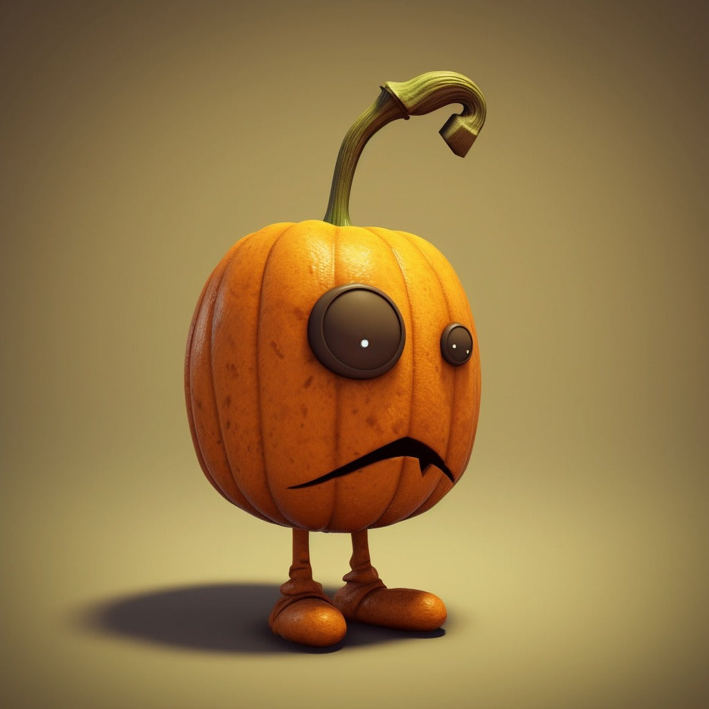 Tabletop Pumpkin Figurine for Playful Halloween Decor